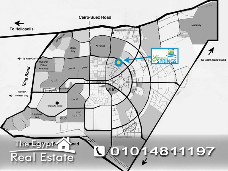 The Egypt Real Estate :Residential Villas For Sale in Gardenia Springs Compound - Cairo - Egypt :Photo#4